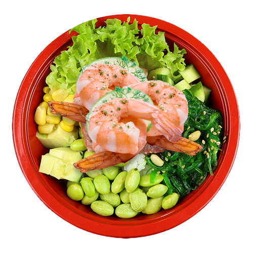Poké bowl shrimp